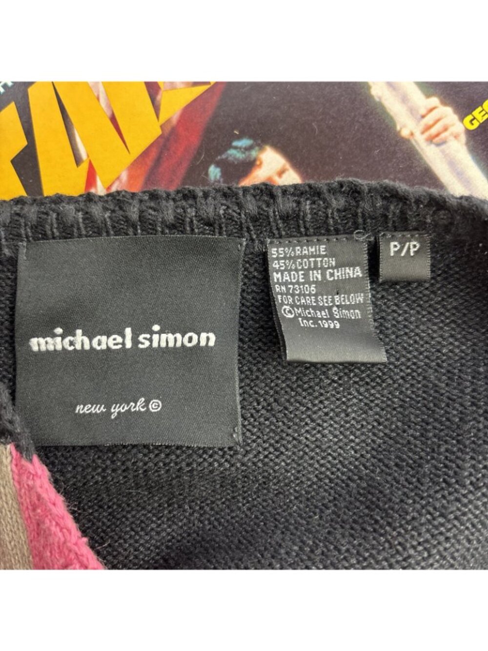 Vintage Michael Simon Women Size P/P Sweater Embroidered Beaded Fashion theme - Picture 10 of 11